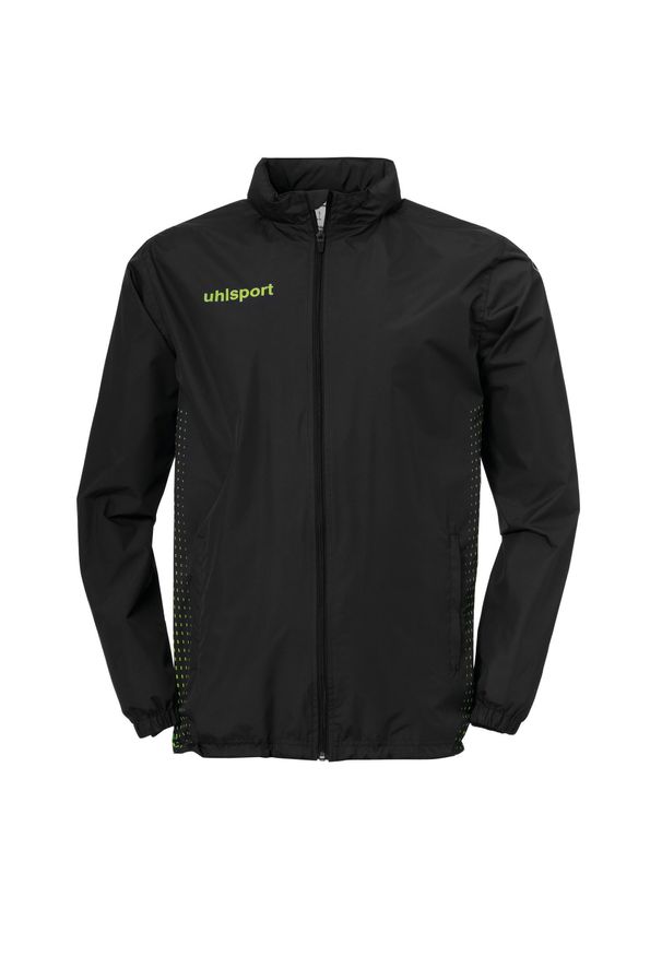 UHLSPORT - Dziecięca kurtka wodoodporna Uhlsport Score. Kolor: czarny, zielony, wielokolorowy. Materiał: materiał. Sport: piłka nożna