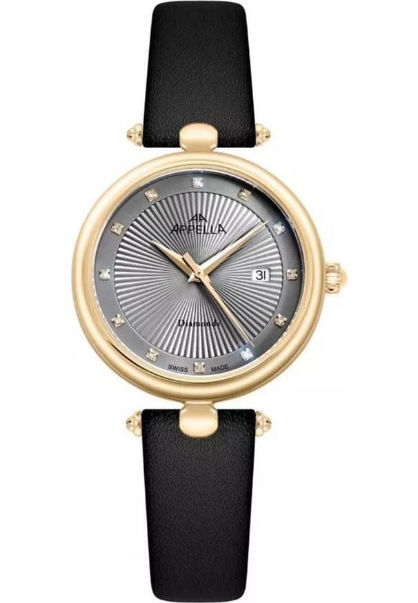 Acappella - Zegarek damski Appella L50002.1247DQ czarny. Kolor: czarny