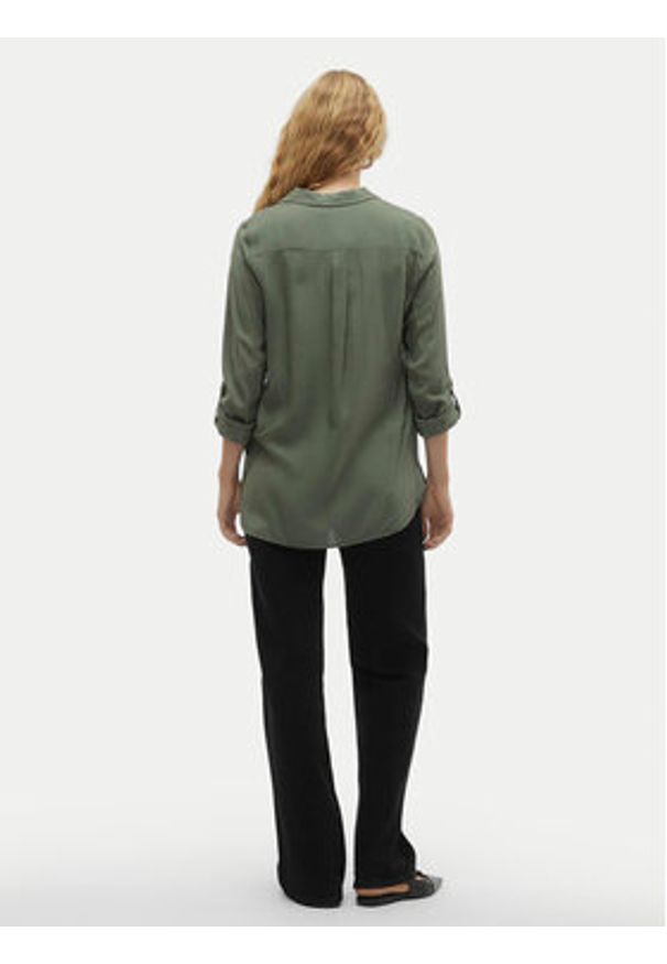Vero Moda Koszula Bumpy 10275283 Zielony Regular Fit. Kolor: zielony. Materiał: wiskoza
