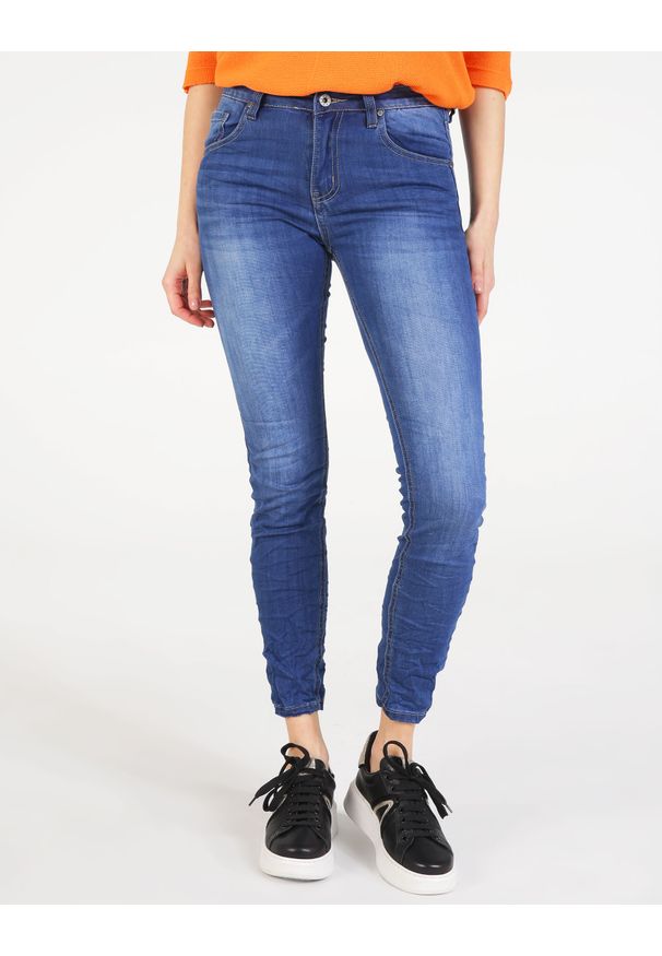 Unisono - SPODNIE - JEANSY 191-3951 JEANS. Materiał: jeans