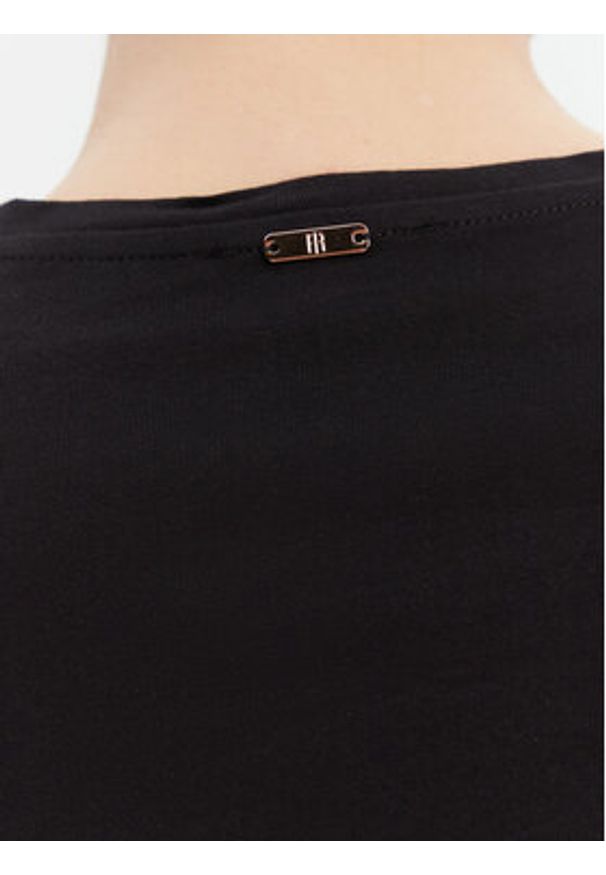 Fracomina T-Shirt FS25ST3002J400G5 Czarny Regular Fit. Kolor: czarny. Materiał: bawełna