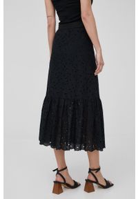 Pennyblack spódnica bawełniana kolor czarny midi rozkloszowana. Stan: podwyższony. Kolor: czarny. Materiał: bawełna