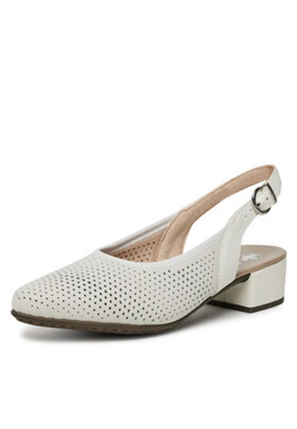 Rieker Czółenka CEO-47066-80 Biały. Kolor: biały. Materiał: skóra, syntetyk