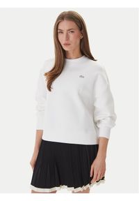 Lacoste Bluza SF0046 Biały Oversize. Kolor: biały. Materiał: bawełna #1