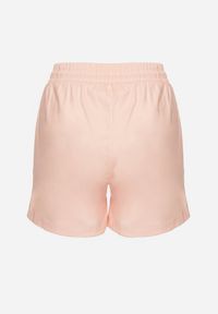 Born2be - Różowe Dresowe Szorty o Prostym Kroju z Wiązaniem i Kieszeniami Foladea. Okazja: na co dzień, na spacer. Kolor: różowy. Materiał: dresówka. Styl: klasyczny, casual #4