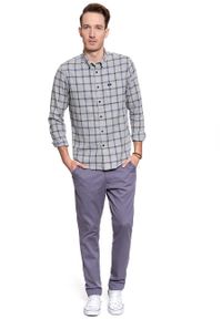 Wrangler - WRANGLER SPODNIE MĘSKIE CHINO CADET PURPLE W16LR333P. Materiał: materiał