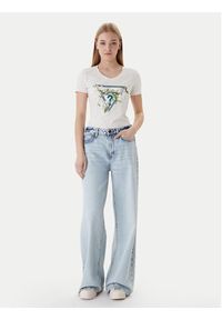 Guess T-Shirt W6RI35 J1314 Écru Slim Fit. Materiał: bawełna #4