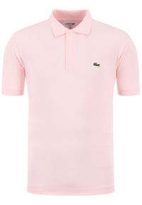 Lacoste Polo L1212 Różowy Classic Fit. Typ kołnierza: polo. Kolor: różowy. Materiał: bawełna #5