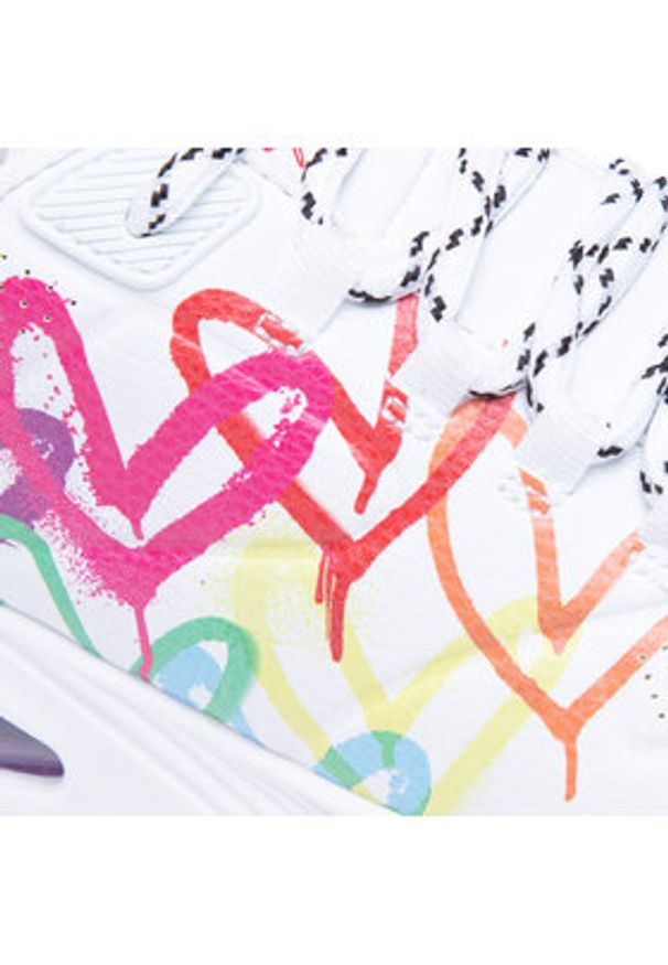 skechers - Skechers Sneakersy Uno 2 Floating Love 155521/WHT Biały. Kolor: biały. Materiał: skóra