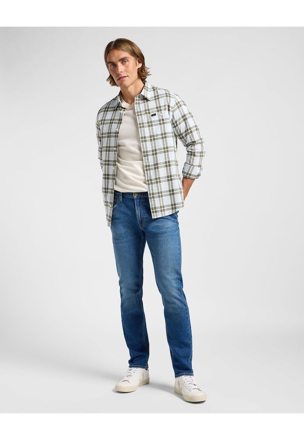 marka niezdefiniowana - LEE MĘSKA KOSZULA LEESURE SHIRT OLIVE GROVE ECRU PLAI 112363691