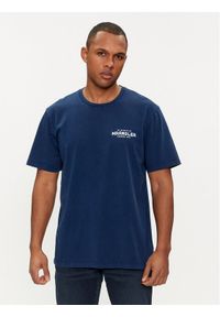 Wrangler T-Shirt Graphic 112350530 Granatowy Regular Fit. Kolor: niebieski. Materiał: bawełna