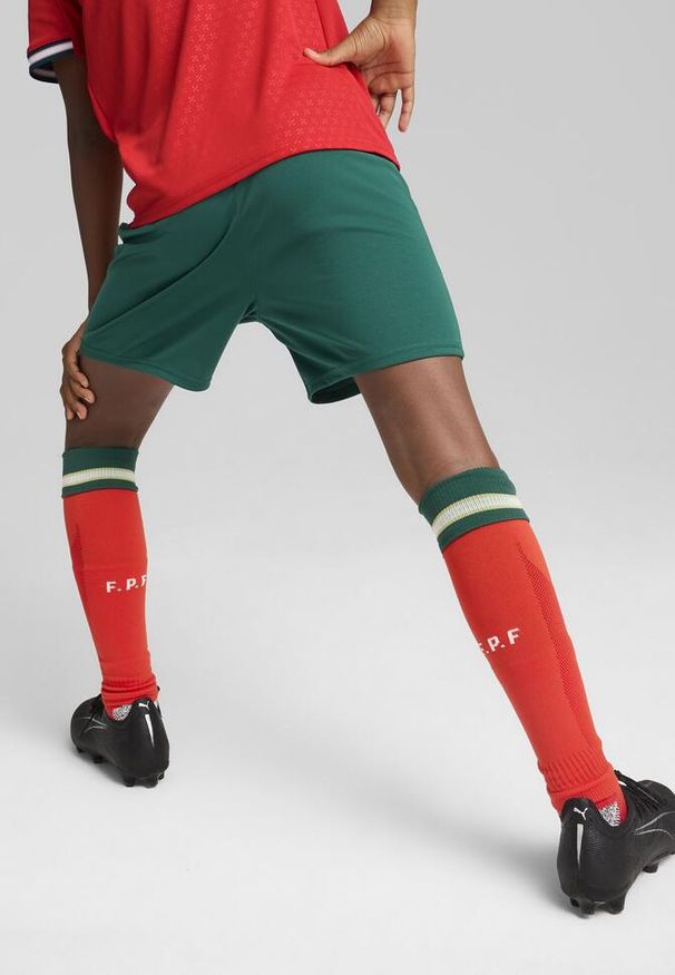 Puma - Młodzieżowe szorty Portugalia 2025 PUMA Blessing Green Sugared Almond Beige. Kolor: wielokolorowy, beżowy, zielony