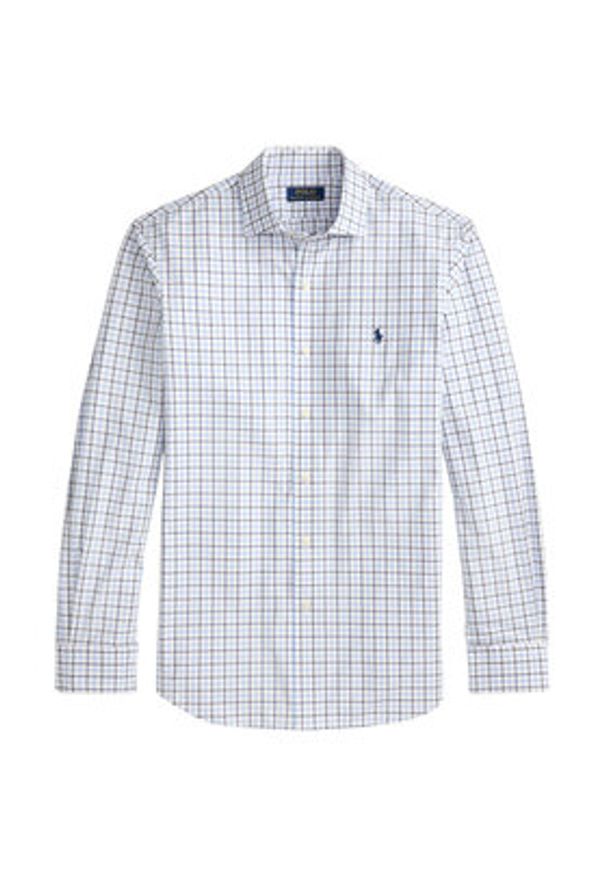 Polo Ralph Lauren Koszula 710974534008 Błękitny Custom Fit. Typ kołnierza: polo. Kolor: niebieski. Materiał: bawełna