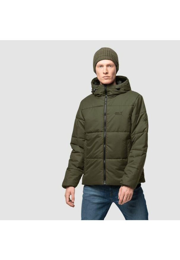 Kurtka Jack Wolfskin kyoto xt. Kolor: zielony. Materiał: syntetyk. Sport: turystyka piesza