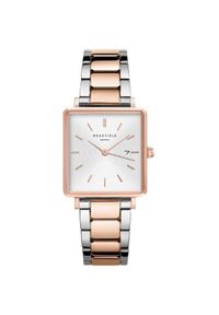 Rosefield The Boxy White Sunray Steel Silver Rose gold Duo QWSSRG-Q044 #1