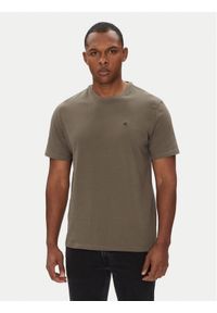 Calvin Klein Jeans T-Shirt LV040HM265 Brązowy Regular Fit. Kolor: brązowy. Materiał: bawełna