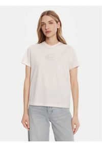 Calvin Klein Jeans T-Shirt Classic Monologo LV047D873G Różowy Regular Fit. Kolor: różowy. Materiał: bawełna #1