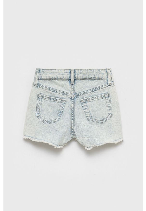 GAP szorty jeansowe dziecięce gładkie. Okazja: na co dzień. Kolor: niebieski. Materiał: jeans. Wzór: gładki. Styl: casual