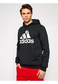 Adidas - adidas Bluza Bl Fl Hd GK9220 Czarny Regular Fit. Kolor: czarny. Materiał: bawełna