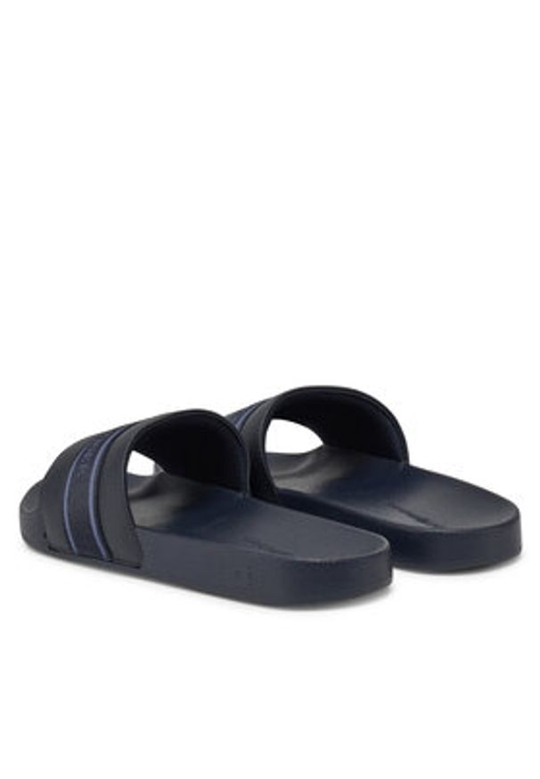 TOMMY HILFIGER - Tommy Hilfiger Klapki Hilfiger Poolside With Webbing FW0FW08529 Granatowy. Kolor: niebieski. Materiał: skóra