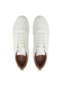 Calvin Klein Sneakersy Low Top Lace Up Logo Lth HM0HM01654 Biały. Kolor: biały. Materiał: skóra