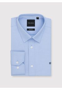 Pako Lorente - PAKO LORENTE - Niebieska koszula męska. Kolor: niebieski, biały. Materiał: poliester, bawełna. Długość rękawa: długi rękaw. Długość: długie #5