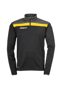 UHLSPORT - Bluza piłkarska męska Uhlsport Offense 23 1/4 zip. Kolor: czarny, żółty, wielokolorowy. Sport: piłka nożna