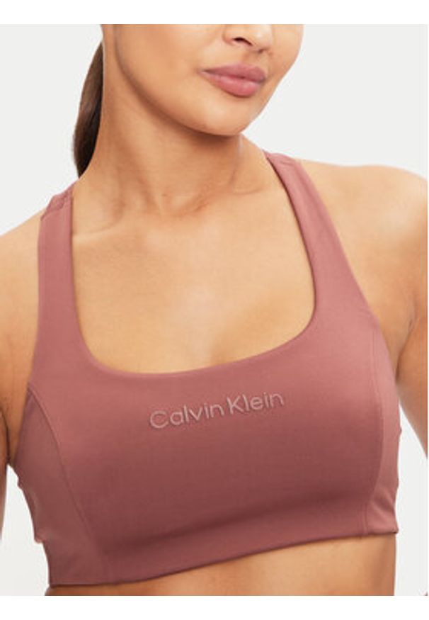 Calvin Klein Biustonosz top Support 00GWF4K171 Bordowy. Kolor: czerwony. Materiał: syntetyk