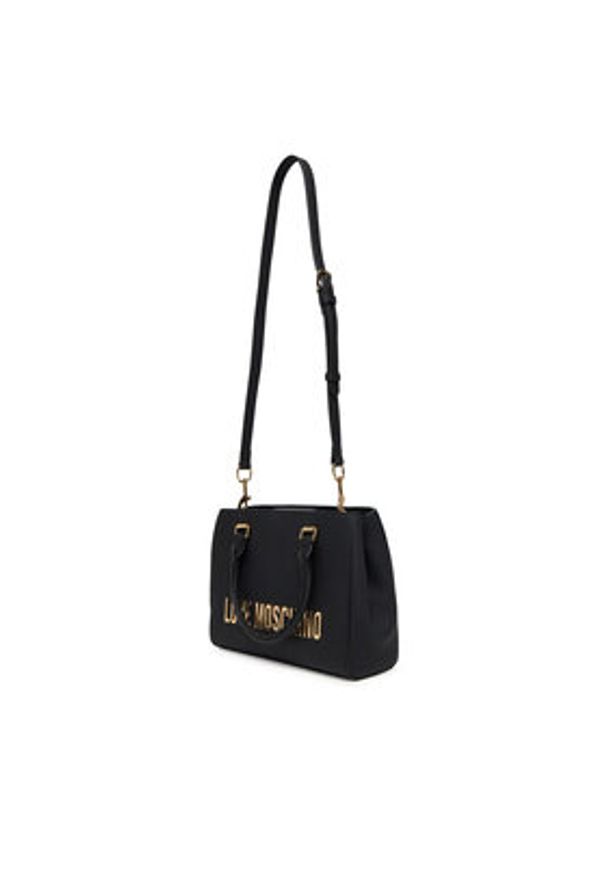 Love Moschino - LOVE MOSCHINO Torebka JC4022PP1NKD0000 Czarny. Kolor: czarny. Materiał: skórzane