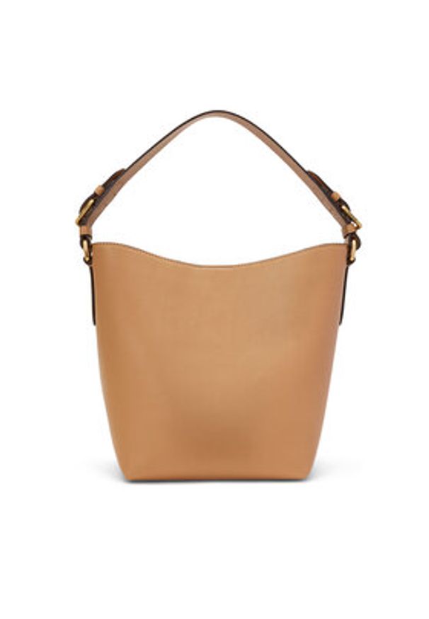 Lauren Ralph Lauren - LAUREN RALPH LAUREN Torebka Medium Witley Leather Bucket Bag 431950855008 Brązowy. Kolor: brązowy. Materiał: skórzane