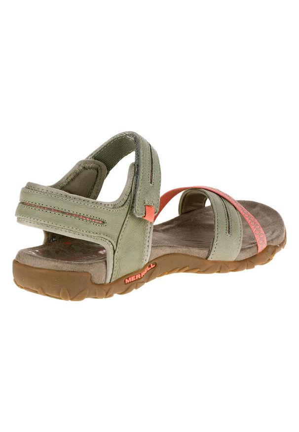 Sandały turystyczne damskie Merrell Terran Cross. Zapięcie: rzepy. Materiał: kauczuk. Sport: turystyka piesza