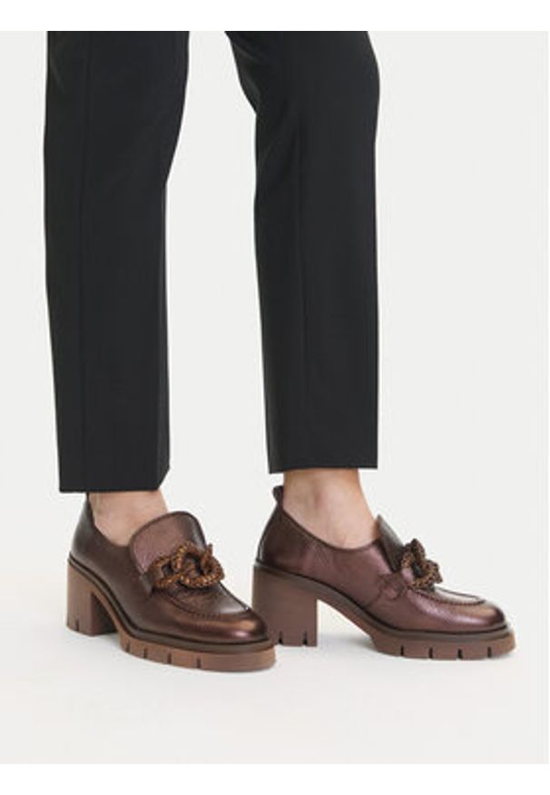 Hispanitas Półbuty HI254331 Brązowy. Kolor: brązowy. Materiał: skóra