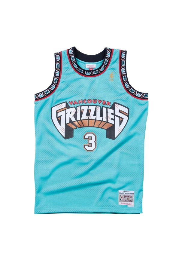 Mitchell & Ness - Koszulka Nba Vancouver Grizzlies Shareef Abdur Rahim. Kolor: niebieski, wielokolorowy, zielony. Sport: koszykówka