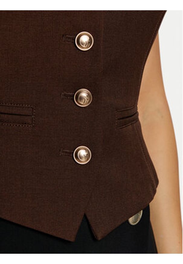 Guess Kamizelka W5RH85 WGX02 Brązowy Regular Fit. Kolor: brązowy. Materiał: syntetyk