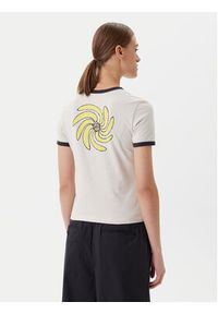 Element T-Shirt ELJZT00138 Beżowy Regular Fit. Kolor: beżowy. Materiał: bawełna
