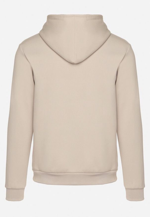 Born2be - Beżowa Rozpinana Bluza z Bawełną i Kapturem Typu Oversize Diosa. Okazja: na co dzień. Kolor: beżowy. Materiał: bawełna. Sezon: wiosna, jesień. Styl: klasyczny, casual