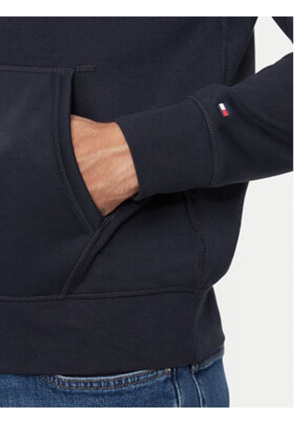 TOMMY HILFIGER - Tommy Hilfiger Bluza MW0MW35523 Granatowy Regular Fit. Kolor: niebieski. Materiał: syntetyk, bawełna