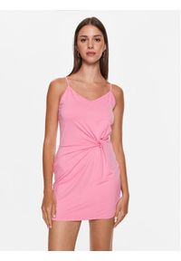 Edited Sukienka letnia EDT6914002 Różowy Fitted Fit. Kolor: różowy. Materiał: wiskoza. Sezon: lato