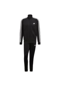 Adidas - Dres Primegreen Essentials 3-Stripes Rozmiar 9 (XL) Czarny - GK9651. Kolor: czarny, wielokolorowy, biały. Materiał: dresówka. Wzór: paski