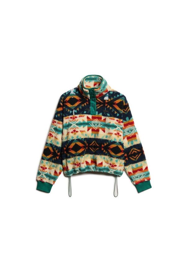Damska bluza rozpinana do połowy Superdry Super Soft. Kolor: wielokolorowy