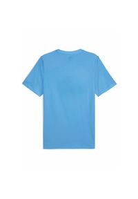 Puma - Męska koszulka Olympique Marsylia KING z logo PUMA Bleu Azur Gold Blue. Kolor: wielokolorowy, niebieski, żółty