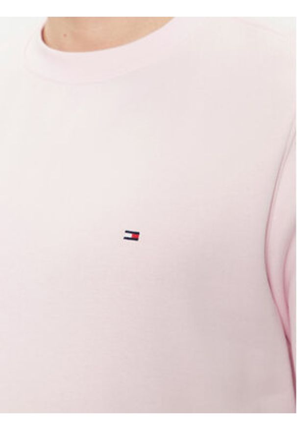 TOMMY HILFIGER - Tommy Hilfiger Bluza Flag Logo MW0MW32735 Różowy Regular Fit. Kolor: różowy. Materiał: bawełna