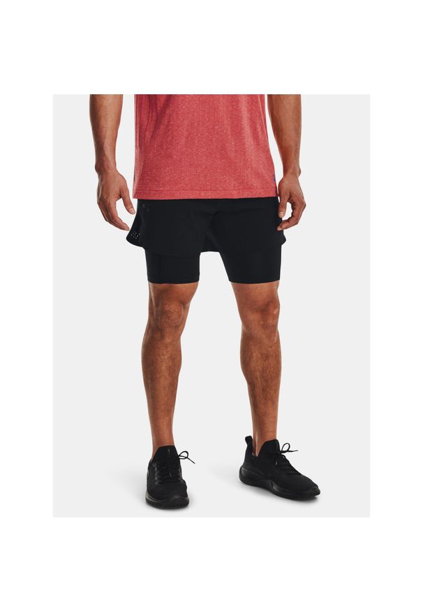 Spodenki męskie Under Armour Peak Woven 2in1. Kolor: czarny. Sport: fitness