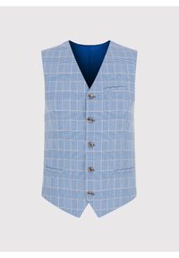 Pako Lorente - PAKO LORENTE – Męska kamizelka w kratę księcia Walii. Okazja: na ślub cywilny, na wesele. Materiał: poliester, elastan, wiskoza #6