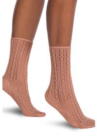 Wolford skarpetki Crochet Net damskie kolor beżowy. Kolor: beżowy #4
