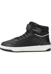 Geox - Buty GEOX J WASHIBA Czarny. Kolor: czarny. Materiał: syntetyk, tkanina. Sport: turystyka piesza