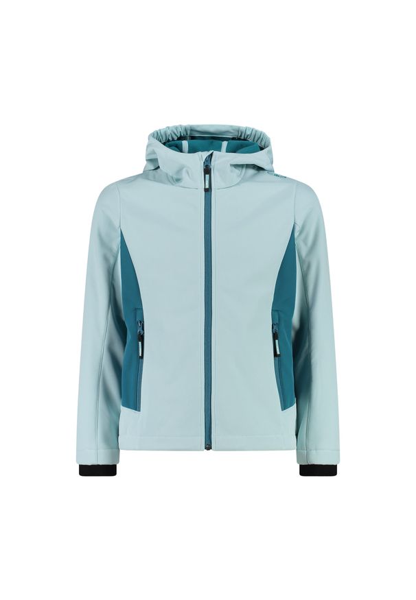 Kurtka dziecięca turystyczna CMP 3A29385N. Kolor: szary, niebieski, wielokolorowy. Materiał: softshell. Styl: sportowy