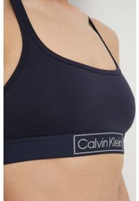 Calvin Klein Underwear biustonosz kolor niebieski gładki. Kolor: niebieski. Materiał: materiał. Wzór: gładki #4