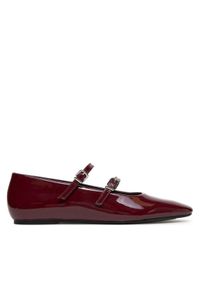 DeeZee Baleriny DZRP0468-10 Bordowy. Kolor: czerwony. Materiał: skóra
