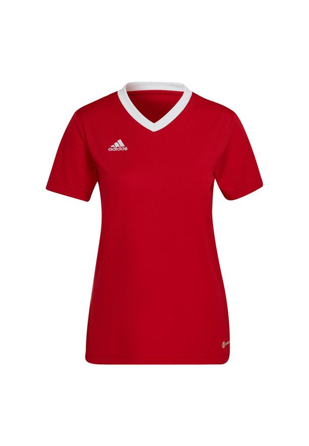 Koszulka piłkarska damska Adidas Entrada 22 Jersey. Kolor: czerwony. Materiał: jersey. Sport: piłka nożna